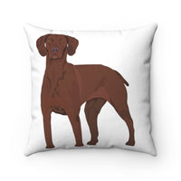 Vizsla Spun Polyester Square Pillow, Polyester, Double Sided Print, 4 Sizes, Made in the USA!!