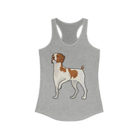 Brittany Dog Women's Ideal Racerback Tank, S-2XL, 8 Colors, Made in the USA!!