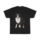 Border Collie Unisex Heavy Cotton Tee, 12 Colors, S - 5XL, 100% Cotton, True to Size, Medium Fabric, FREE Shipping, Made in USA!!