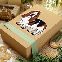 Basset Hound Kiss-Cut Stickers, 4 Sizes, White or Transparent, FREE Shipping, Made in USA!!