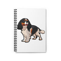 Tricolor Cavalier King Charles Spaniel Spiral Notebook - Ruled Line, Journal