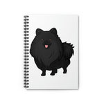 Black Pomeranian Spiral Notebook - Ruled Line, 118 pages, Shopping List, School Notes, Poems, FREE Shipping, Made in USA!!