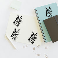 German Shepherd Sticker Sheets, 2 Image Sizes, 3 Image Surfaces, FREE Shipping, Made in USA!!