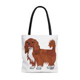Ruby Cavalier King Charles Spaniel Tote Bag, 3 Sizes, Polyester Bag, Cotton Handles, FREE Shipping, Made in the USA!!