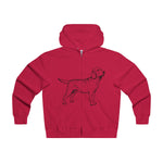 Labrador Retriever Hoodies, Men's Lightweight Zip Hooded Sweatshirt