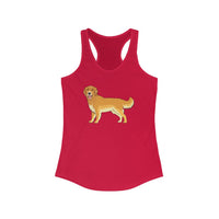 Golden Retriever Women's Ideal Racerback Tank, S - 2XL, Slim Fit, Soft Cotton/Polyester, Extra Light Fabric, FREE Shipping, Made in USA!!