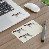 German Shorthaired Pointer Sticker Sheets, 2 Image Sizes, 3 Image Surfaces, Water Resistant Vinyl, FREE Shipping, Made in USA!!