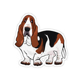 Basset Hound Die-Cut Stickers, 5 Sizes, Indoor/Outdoor, Water Resistant, Matte Finish, FREE Shipping, Made in USA!!