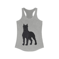 Cane Corso Women's Ideal Racerback Tank, Cotton and Polyester, 10 Colors, XS - 2XL
