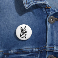 German Shepherd Custom Pin Buttons, 3 Sizes, Safety Pin Back, FREE Shipping, Made in USA!!