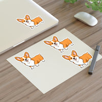 Pembroke Welsh Corgi Sticker Sheets, 2 Image Sizes, 3 Image Surfaces, Water Resistant Vinyl, FREE Shipping, Made in USA!!