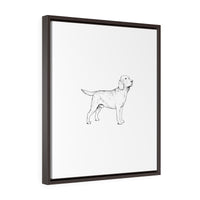 Labrador Retriever Vertical Framed Premium Gallery Wrap Canvas