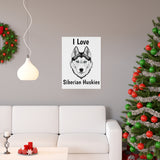 Siberian Husky Premium Matte vertical posters