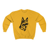 German Shepherd Unisex Heavy Blend Crewneck Sweatshirt, Loose Fit, Cotton/Polyester, S - 3XL, 10 Colors, FREE Shipping, Made in USA!!