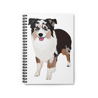 Miniature American Shepherd Spiral Notebook - Ruled Line, 118 Pages, FREE Shipping, Made in the USA!!