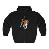 Beagle Unisex Heavy Blend™ Full Zip Hooded Sweatshirt, Cotton/Polyester, Medium Heavy Fabric, S - 2XL, 6 Colors, FREE Shipping, Made in USA!!