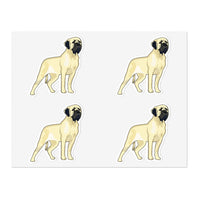 Mastiff Sticker Sheets, Matte Finish, One Sheet Per Order, Waterproof, Indoor and Outdoor, 2 Sizes, Made in the USA!!