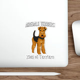 Airedale Terrier Die-Cut Stickers, Water Resistant Vinyl, 5 Sizes, Matte Finish, Indoory/Outdoor, FREE Shipping, Made in USA!!