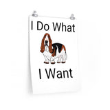 Basset Hound Premium Matte vertical posters, 7 Sizes, Custom, FREE Shipping, Made in USA!!