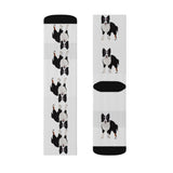 Border Collie Sublimation Socks, Polyester/Spandex, 3 Sizes, Cushioned Bottoms, FREE Shipping, Made in USA!!