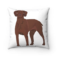 Vizsla Spun Polyester Square Pillow, Polyester, Double Sided Print, 4 Sizes, Made in the USA!!