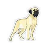 Mastiff Kiss-Cut Stickers, White or Transparent, 4 Sizes, For Indoor Use, Not Waterproof, Made in the USA!!