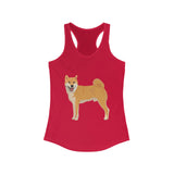 Shiba Inu Women's Ideal Racerback Tank, XS - 2XL, 7 Colors, Cotton/Polyester, Extra Light Fabric, Slim Fit, FREE Shipping, Made in USA!!
