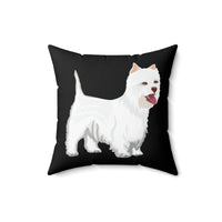 West Highland White Terrier Spun Polyester Square Pillow, 4 Sizes, Polyester Cover and Pillow, FREE Shipping, Made in USA!!