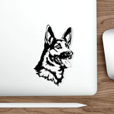 German Shepherd Die-Cut Stickers,  Water Resistant Vinyl, 5 Sizes, Matte Finish, Indoor/Outdoor, FREE Shipping, Made in USA!!