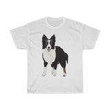 Border Collie Unisex Heavy Cotton Tee, 12 Colors, S - 5XL, 100% Cotton, True to Size, Medium Fabric, FREE Shipping, Made in USA!!