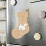 West Highland White Terrier Wooden Ornaments, 6 Shapes, Solid Wood, Magnetic Back, FREE Shipping, Made in USA!!