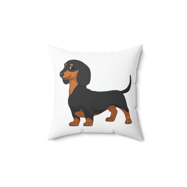 Dachshund Spun Polyester Square Pillow, Polyester, 3 Sizes, FREE Shipping, Made in USA!!