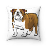 Bulldog Spun Polyester Square Pillow