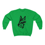 German Shepherd Unisex Heavy Blend Crewneck Sweatshirt, Loose Fit, Cotton/Polyester, S - 3XL, 10 Colors, FREE Shipping, Made in USA!!
