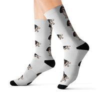 Tricolor Cavalier King Charles Spaniel Sublimation Socks