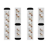 Brittany Dog Sublimation Socks, 3 Sizes, FREE Shipping, Made in USA!!