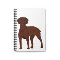 Vizsla Spiral Notebook - Ruled Line, 118 Ruled Line Single Pages, Made in the USA!!