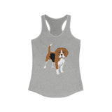 Beagle Women's Ideal Racerback Tank, 6 Colors, S - 2XL, Cotton/Polyester, Extra Light Fabric, FREE Shipping, Made in USA!!