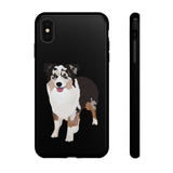 Miniature American Shepherd Tough Cell Phone Cases, Samsung, iPhone, Two Layered Case, Impact Resistant, FREE Shipping, Made in USA!!