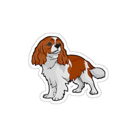 Cavalier King Charles Spaniel Die-Cut Stickers, 5 Image Sizes, Water Resistant Vinyl, Indoor/Outdoor, Matte Finish, FREE Shipping, Made in USA!!