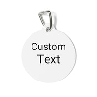Personalized Dog Tags, Print on Both Sides, 1" Round, Customized, FREE Shipping, Made in USA!!