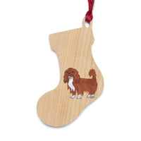 Ruby Cavalier King Charles Spaniel Wooden Ornaments, Solid Wood, Magnetic Back, 6 Shapes, FREE Shipping, Made in USA!!