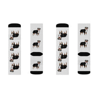 Australian Shepherd Sublimation Socks, 3 Sizes, 60% Polyester, Ribbed Tube, Cushioned Bottoms, FREE Shipping, Made in USA!!