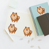 Pomeranian Sticker Sheets, 2 Image Sizes, 3 Image Surfaces, Water Resistant Vinyl, FREE Shipping, Made in USA!!