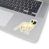 Mastiff Kiss-Cut Stickers, White or Transparent, 4 Sizes, For Indoor Use, Not Waterproof, Made in the USA!!