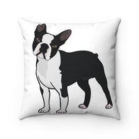 Boston Terrier Spun Polyester Square Pillow