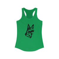 German Shepherd Women's Ideal Racerback Tank, S - 2XL, 7 Colors, Cotton/Polyester, Extra Light Fabric, FREE Shipping, Made in USA!!