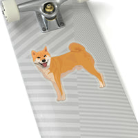 Shiba Inu Kiss-Cut Stickers, Vinyl, 4 Sizes, White or Transparent, Indoor Use, Not Waterproof, Made in USA, FREE Shipping!!