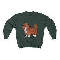 Ruby Cavalier King Charles Spaniel Unisex Heavy Blend™ Crewneck Sweatshirt, S - 3XL, 11 Colors, Cotton/Polyester, Made in the USA!!