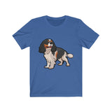 Tricolor Cavalier King Charles Spaniel Unisex Jersey Short Sleeve Tee, men, women, dog, t shirt